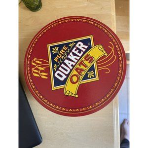 Vintage 1983 Limited Edition Quaker Oats Collector Tin Round Canister Cookie Tin